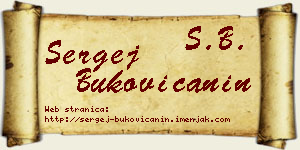 Sergej Bukovičanin vizit kartica